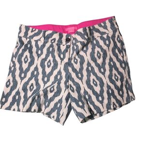 Isaac Mizrahi 5" Inseam Stretch Tailored Ikat Trouser Shorts Size 8 MSRP $58